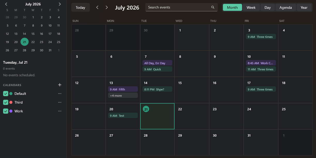 Chronicle Calendar